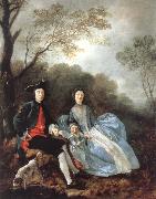 Thomas Gainsborough Self-portrait with and Daughter Sweden oil painting reproduction